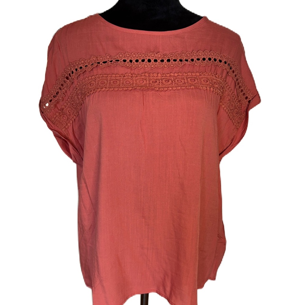 SHEIN Coral Dolman Sleeve Boxy Blouse